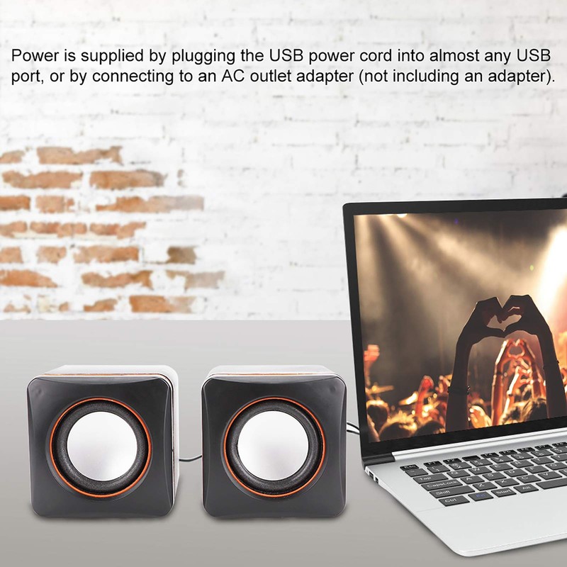 Speaker, 3.5mm Stereo Compact Computer Speaker Style Mini for Computer