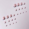 48pcs Square Press On Nails French Tip Fake Toenails Set