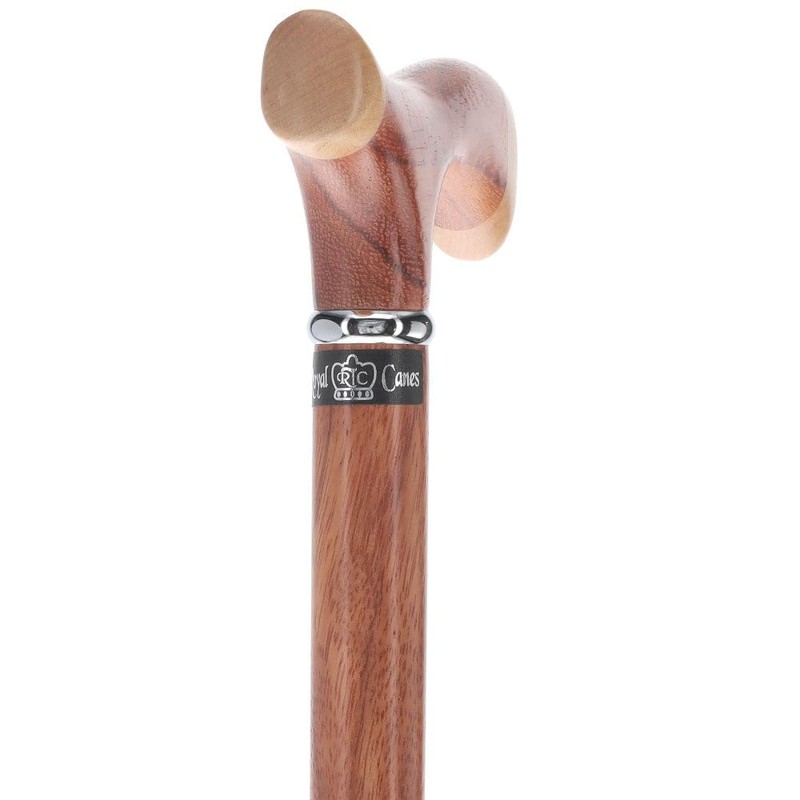 Royal RC Canes Genuine Rosewood and Maple Two-Tone Fritz Walking