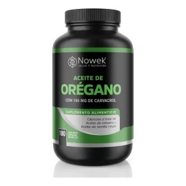 Aceite De Orégano 180 Cápsulas 165mg Carvacrol por porcion | Nowek | Extra potente | 4x Mas Fuerte