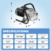 XtremepowerUS 1HP Portable Shallow Well Pump Water Transfer Pump 930GPH