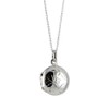 apop nyc 925 Sterling Silver Round Mini Locket Pendant Necklace