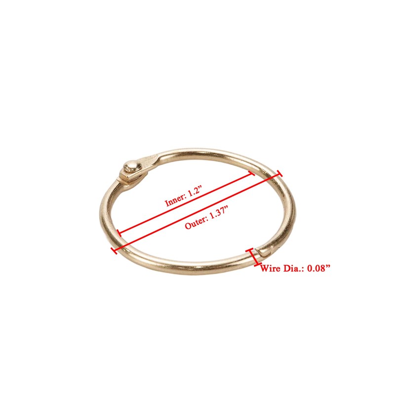 Xiaoyztan 50 Pcs Loose Leaf Opening Ring Buckles Note Book