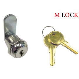 M Lock 1 1/8" Flat Key Cam Lock Cabinet Enclosure Glass Case Mailbox Door Case 8900-2