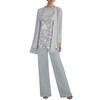 Women's 3PC Lace Pants Suits Mother of Bride Dressy Elegant