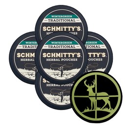 DC Crafts Nation Skin Can Cover Deer with 5 Cans Schmitty's Herbal Snuff Wintergreen Pouches