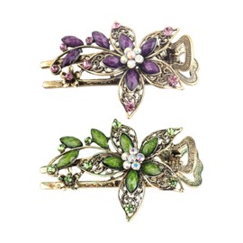 2 Pieces Flower Style Hair Clips Elee Hair Clips For Women Retro Metal Hair Clips Hair Accessories Creative Hair Accessories