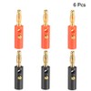 sourcing map 6 Pieces 4 mm Banana Plug Speaker Cable