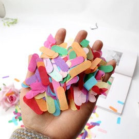 HQKJGSYX 50g Biodegradable Pink Tissue Sprinkle Confetti Dount Baby Shower Table Decoration Colorful Rainbow Sprinkle Confetti for Ice Cream Theme Party Birthday Suppliers Decoration