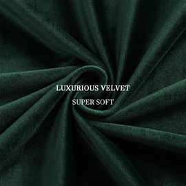 Dchola Dark Green Velvet Curtains for Bedroom Window with Back Tab, Super Soft Vintage Luxury Heavy Drapes, Room Darkening Thermal Insulated Curtain for Living Room, W52 by L96 inches, 2 Panels