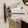 Swivel Towel Rack 4 Arms Thickened Space Aluminum 180 Degrees
