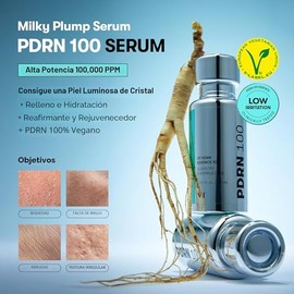 VT COSMETICS PDRN 100 Essence, suero de brillo intensivo, 100,000 ppm PDRN vegano, restauración de la piel y relleno, hidratante e hidratante, reafirmante, líneas finas, cuidado de la piel coreano
