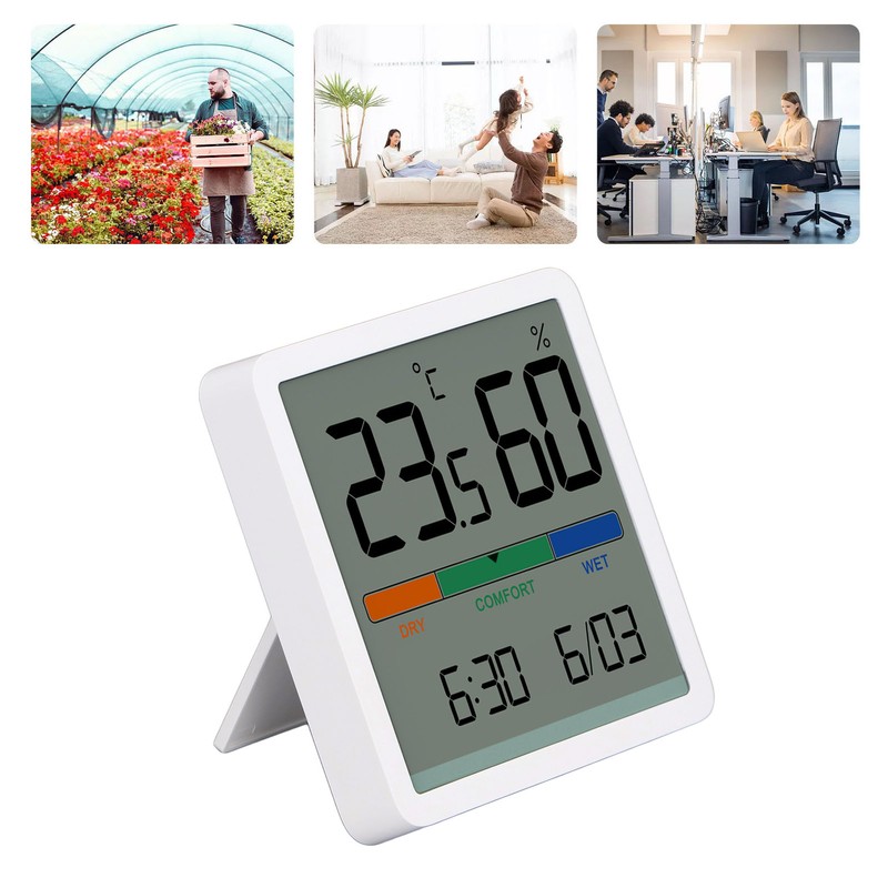 Temperature Humidity Monitor 3 in 1 Temp Tester Digital Display