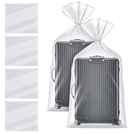 TranRantic Pack of 4 Large Plastic Bags, 100 x 150 cm, Extra Plastic Storage Bags, Thickened Dust and Moisture-proof Bags for Suitcases, Furniture, Quilts, Office Chairs, Plush Toys