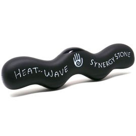 Heat-Wave (Basalt Black) Synergy Stone - Contoured Hot Stone Massage Tool with Radiant Heat - Relaxing and Therapeutic for Neck, Back, Legs, Feet - Natural-Matte Surface for on Skin with Oil only