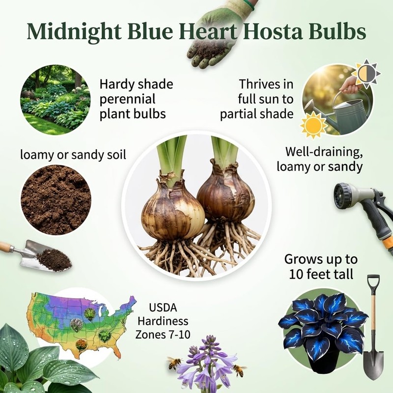 Hosta Flower Bulbs for Garden Edges, Broad Leaf Appeal, 2