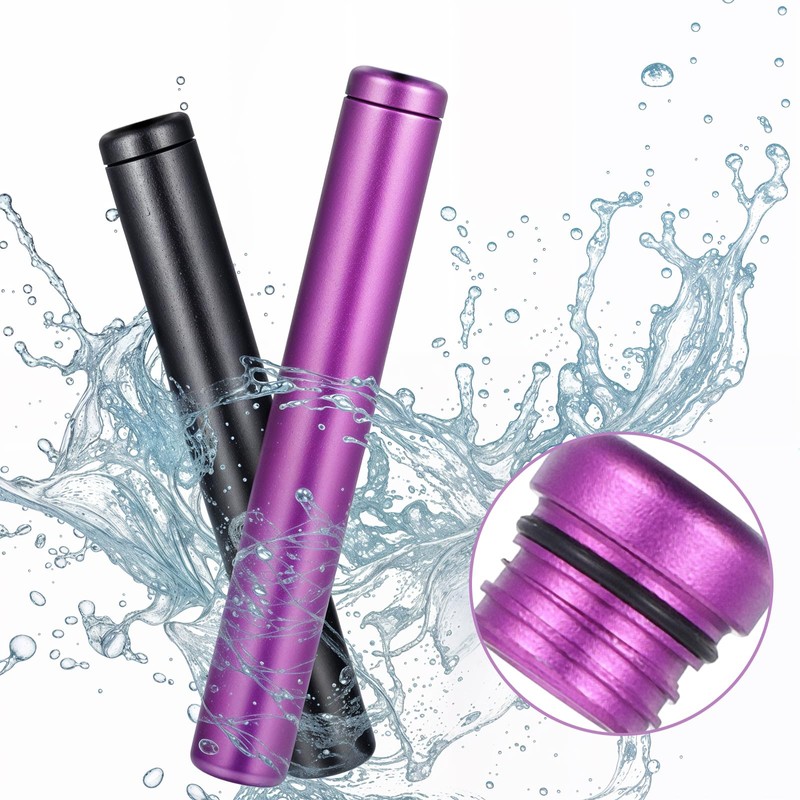 AOZUO 2 Pack Metal Tube Container, Cases Portable Aluminum Waterproof