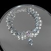 BSLVWG Rhinestone Choker Necklace Silver Diamond Pearl Necklaces Sparkly Crystal