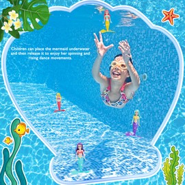 Pool Diving Toy Set, Diving Mermaids, Swimming Pool Accessories & Kids Pool Toys, Diving Games Training Children's Gifts, Little Mermaid Party Supplies & Water Toys for Kids Aged 5 & Up (4PCS mermaid)