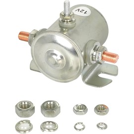 XYZIL 12V 3 Terminal Continuous Solenoid Relay 1114240 Compatible with Winch Marine Golf Cart SPST Max 200A 1114241 1114538 97240-X 70091714 974-1215-10-16934-1215-010-16 007277 SPST Grounded