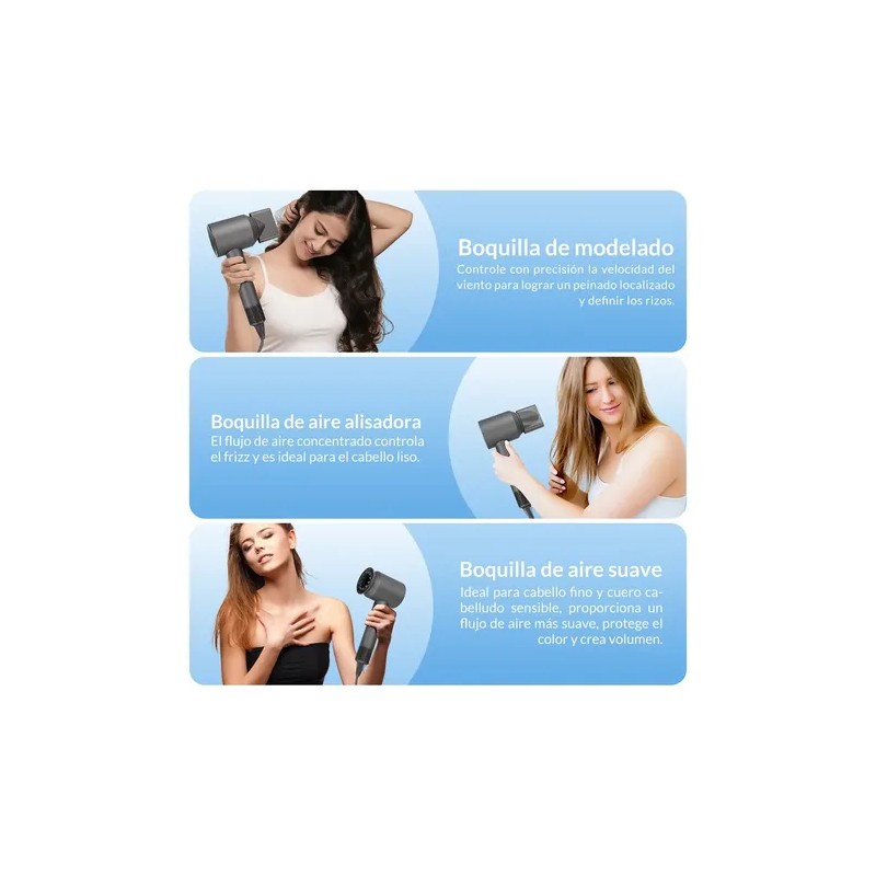 Secador De Pelo Alta Velocidad Profesional Iones 5en1 1600w