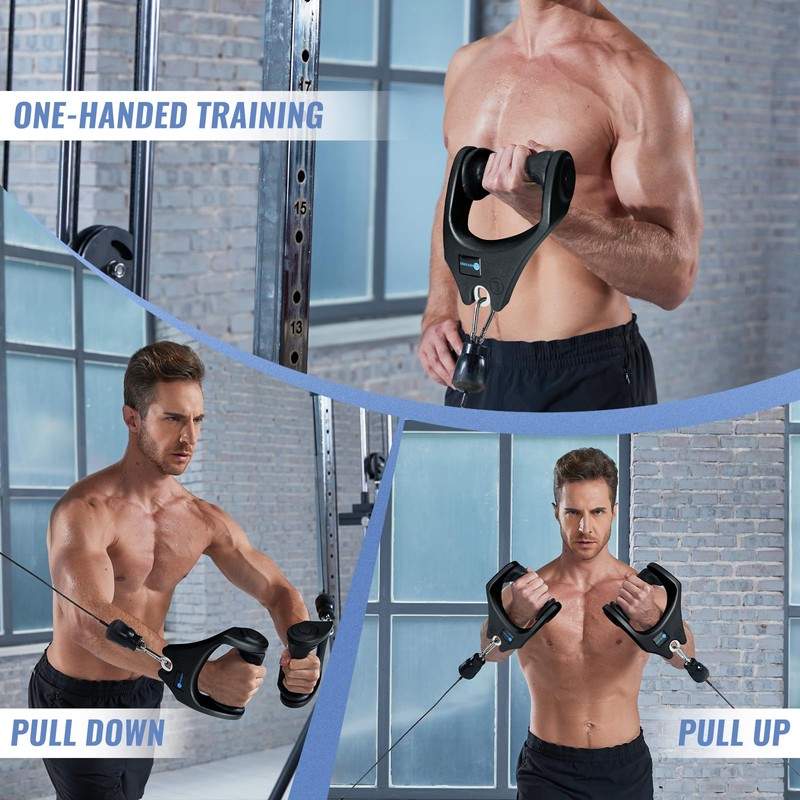 HXD-ERGO LAT Pulldown Attachments-LAT Pull Down Bar with Ergonomic Grips,