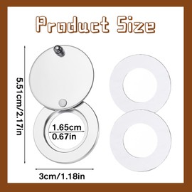 Peephole Cover, Peep Hole Covers for Door, Home Security Peephole Protector, Solid Privacy Door Viewer Cover with Double-Sided Self-Adhesive Tape, Inner Diameter 1.65cm(1 Set, Silver)