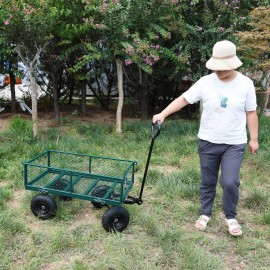 Green Wagon Cart Garden Cart Trucks for Easy Firewood Transport for CampingColor: as Pic Color