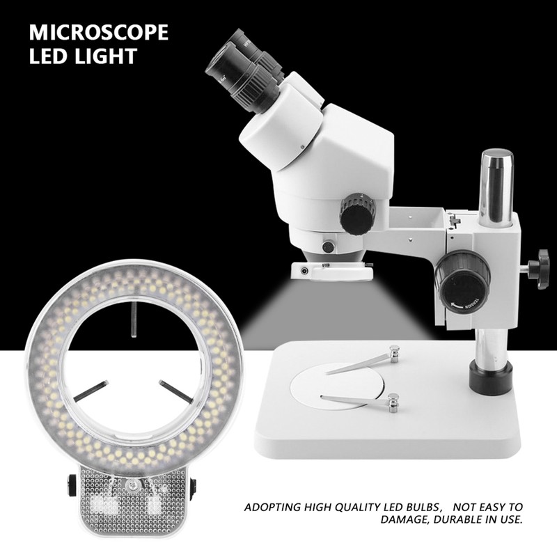 Microscope Camera 144 LED Beads Light Source Brightness Adjustable Ring