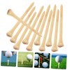 SUPVOX 50pcs Reusable Golf Ball Tees Bamboo Golf Spikes Replaceable