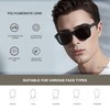 DEMIKOS Sunglasses Men Polarized Sunglasses for Womens Trendy Retro Mirror