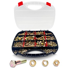 1050PCS Haespot High-Strength Heavy Duty Bolt and Nut Assortment Kit, 8.8 Grade Alloy Steel Material, M4-M8 Metric Sizes, Suitable for Automotive, Motorcycle Repair, and DIY Design