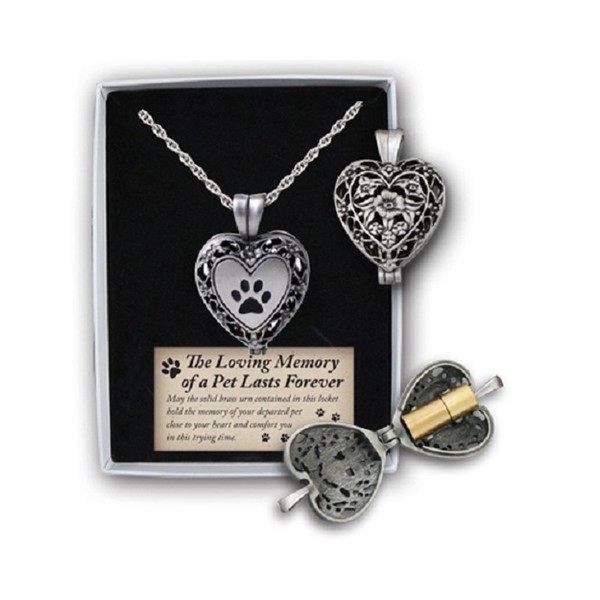 Cathedral Art Paw Print Memorial Locket, One Size, Silver