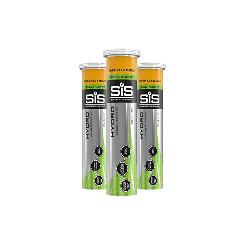 Science In Sport Hydro Hydration Tablets, Gluten-Free, Zero Sugar, Pineapple