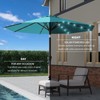 Tobeos 9FT Patio Umbrella with Solar Lights,Outdoor Market Umbrella with