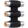 X3 Coupler RCA 3 Way Extension Adapter Connector RCA Female