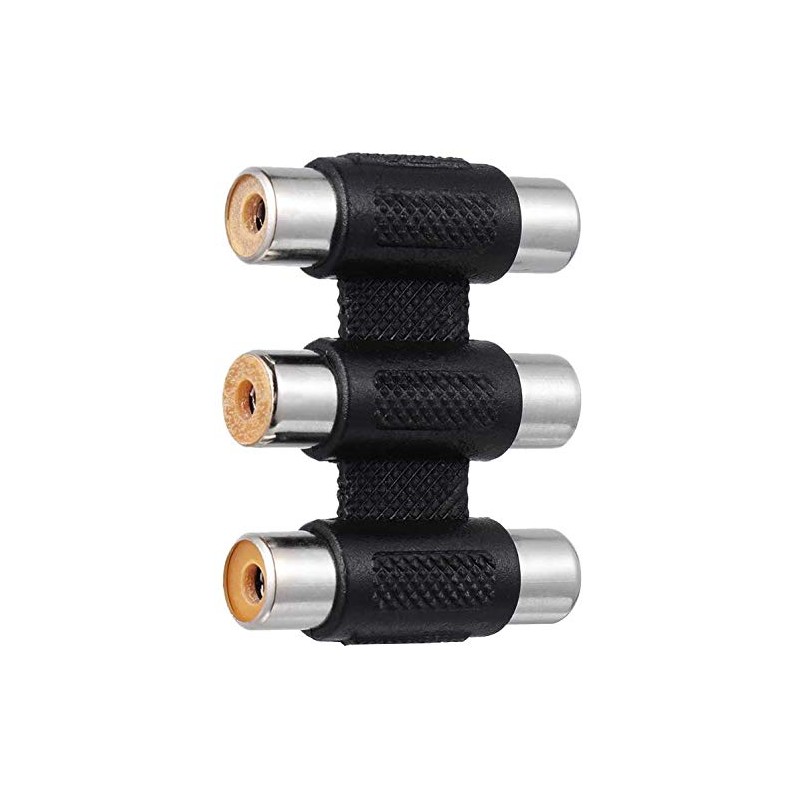 X3 Coupler RCA 3 Way Extension Adapter Connector RCA Female