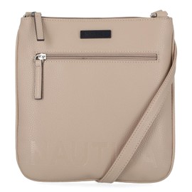 Nautica Lakeside Signature Jaquard North South Crossbody Bag, Sand