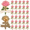 30 Pack Memorial Rose Funeral Pins for Guests, Funeral Favors