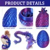 3D Printed Dragon Egg Mysterious Dragon Toy Realistic Movable Dragon