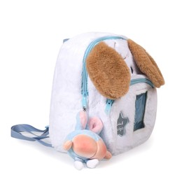 dKargo 3Pcs Cute Plush Mini Backpack for Girls Cartoon Dog Kindergarten Schoolbag Kawaii Small Bookbag for Kids Girls Students Teen Toddler Casual Travel Daypacks (Blue Dog)