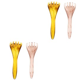 LALAFINA 4 Pcs Five-claw Massager Spa Massage Comb Scrape Hair Brush Skin Care Comb Beeswax Comb Trigger Point Massager Scrape Comb Massage Stick Resin Beeswax Mother Modeling Sand Scraper