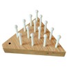 Solid Oak Wooden Peg Game Tricky Triangle, Classic Wooden Brain