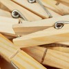 Relaxdays Wooden Clothes Pegs, Set of 100, Large Wooden Clothes