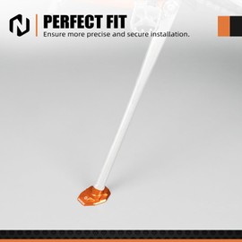 NICECNC Orange Dirt Bike Kickstand Side Stand Pad Extension Compatible with KTM 125-530 XC XCW XCF XCF-W EXC EXC-F 2008-2023,See Fitment