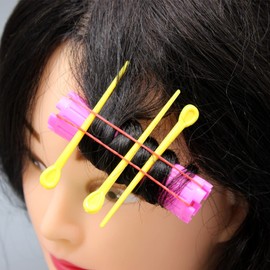 Kichvoe Hair Roller Pick 2 Packs/ 180pcs Perming Tools Useful Hair Curler Roller Pin Practical Perming Clips Hair Accessory for Women Girls (Random Color) Hair Wave Maker