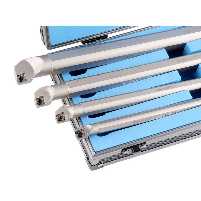 Accusize Industrial Tools Sclcr 4 Pc Indexable Boring Bar Set,