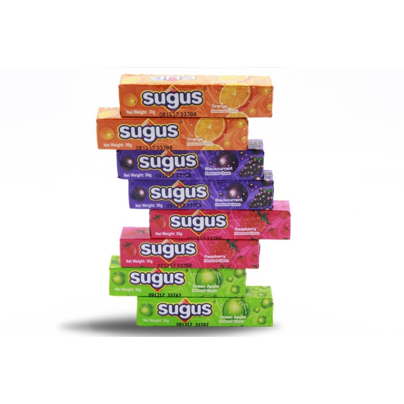 Sugus Fruity Tasty Sweet Chewy Candy Mix Flavored Orange, Raspberry,