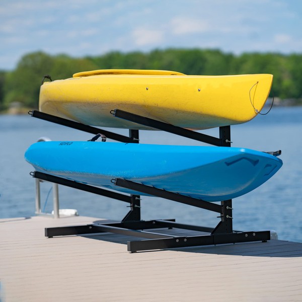 Teal Triangle Freestanding G-Watersport 2 Kayak and SUP Outdoor Storage Rack, Heavy Duty Adjustable Weatherproof Stand