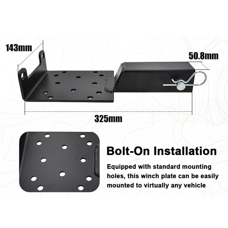 xinyee Winch Mount Plate with 2 Inch Receiver, Universal Trailer